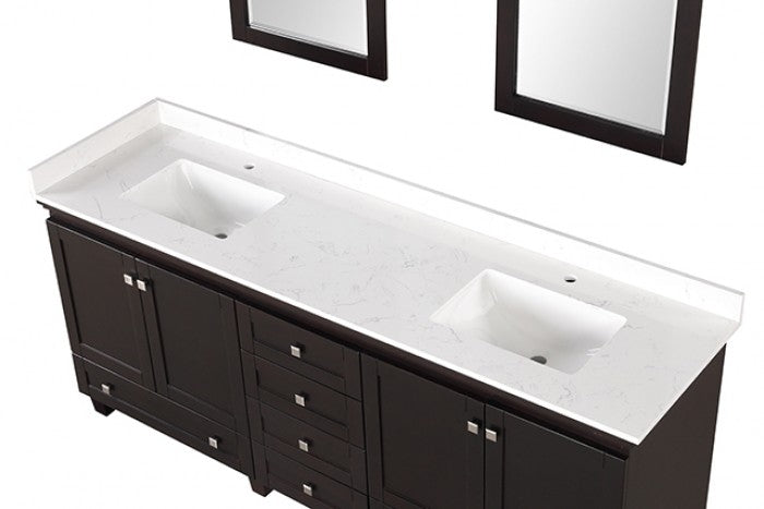 Oliva Vanity Set W/ Mirror Model Tm-Ct006Wh-80+11Es+M By Furniture Of America 