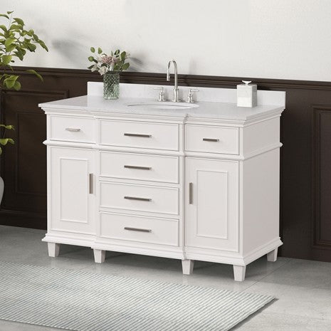 Zadar Vanity Set Model Tm-Ct009Wh-48+09Wh By Furniture Of America 