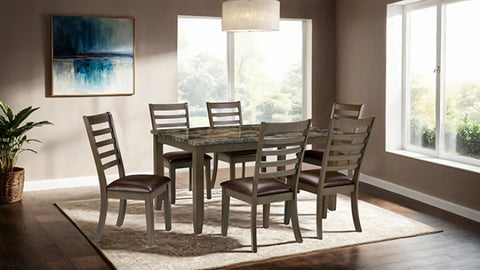 Adia 7 Pc. Dinning Table Set Model Tm3103T-7Pk-Side Chair By Furniture Of America 