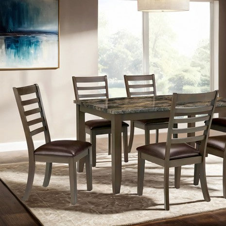 Adia 7 Pc. Dinning Table Set Model Tm3103T-7Pk-Side Chair By Furniture Of America 