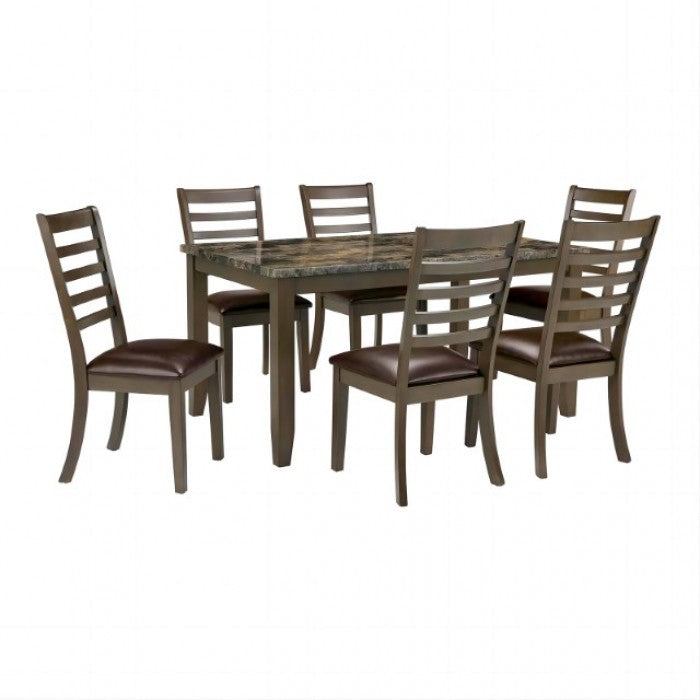 Adia 7 Pc. Dinning Table Set Model Tm3103T-7Pk-Side Chair By Furniture Of America 
