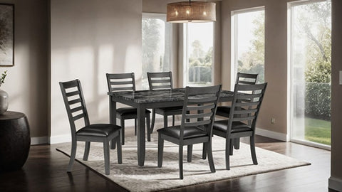 Adia 7 Pc. Dinning Table Set Model Tm3110T-7Pk-Side Chair By Furniture Of America 