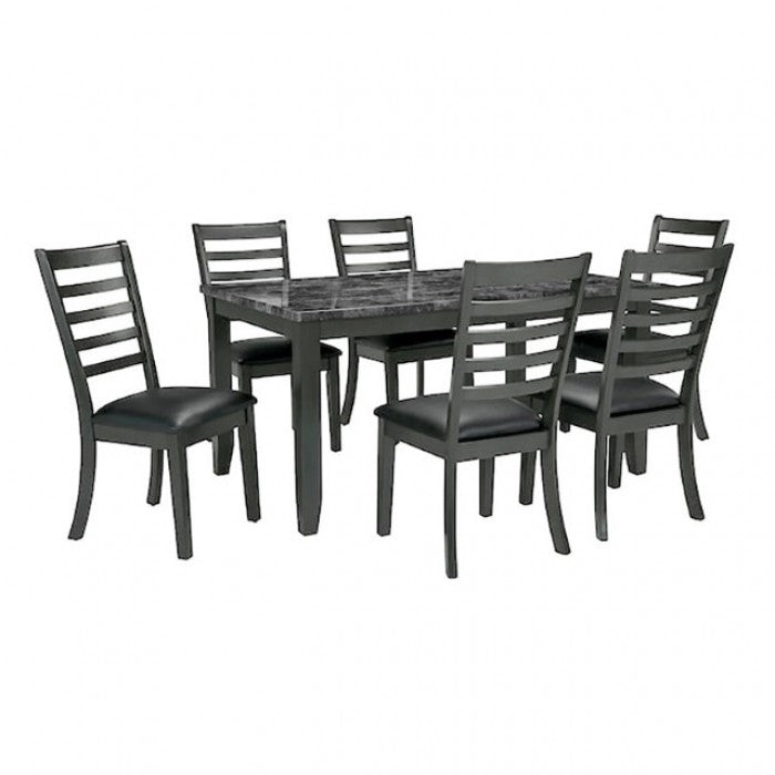 Adia 7 Pc. Dinning Table Set Model Tm3110T-7Pk-Side Chair By Furniture Of America 