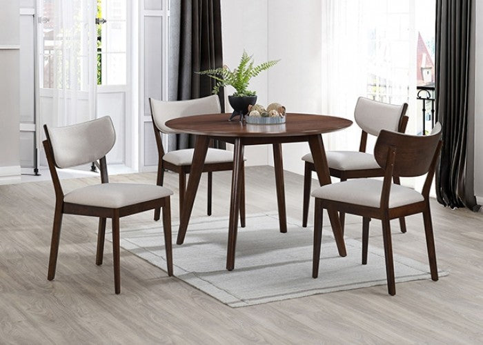 Onaka 5 Pc. Round Table Dining Set Model Tm3112T-5Pc-Chair By Furniture Of America 
