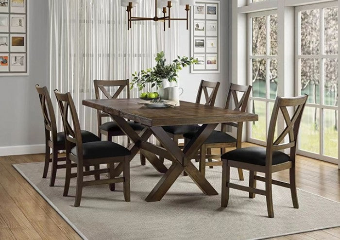 Murray 7 Pc. Dining Set Model Tm3114T-7Pc-Bk-Chair By Furniture Of America 