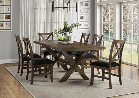 Murray 7 Pc. Dining Set Model Tm3114T-7Pc-Bk-Chair By Furniture Of America 