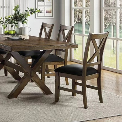Murray 7 Pc. Dining Set Model Tm3114T-7Pc-Bk-Chair By Furniture Of America 