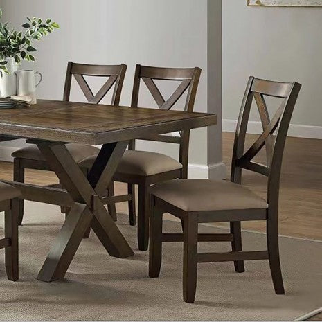 Murray 7 Pc. Dining Set Model Tm3114T-7Pc-Br-Chair By Furniture Of America 