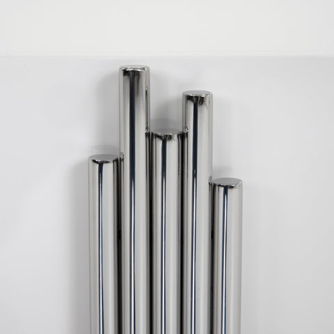 Modrest Token Modern White & Stainless Steel Large Nightstand Model VGVCN815-L-WHITE-NS