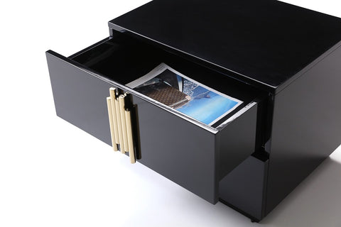 Modrest Token Modern Black & Gold Bed With Nightstands Model VGVCBD815-BLK-BED-2NS-SET