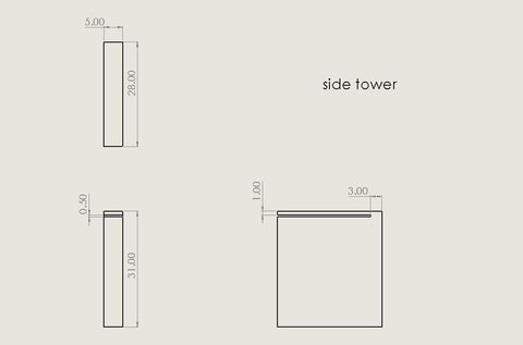 Nova Domus Boston Modern Glass & Faux Concrete Reversible Desk Model VGANBOSTON