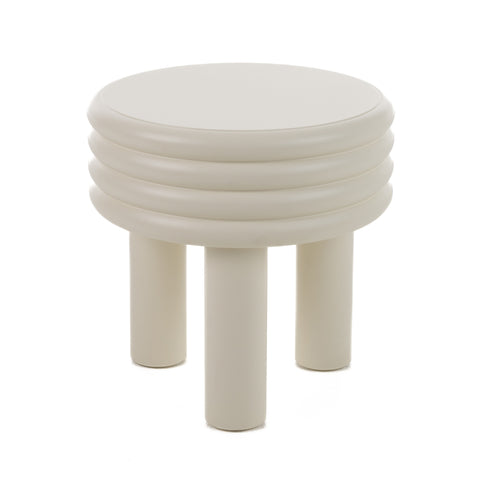 Modrest Townley Contemporary White Round End Table Model VGOD-LZ-252E-WHT