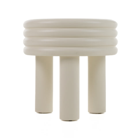 Modrest Townley Contemporary White Round End Table Model VGOD-LZ-252E-WHT