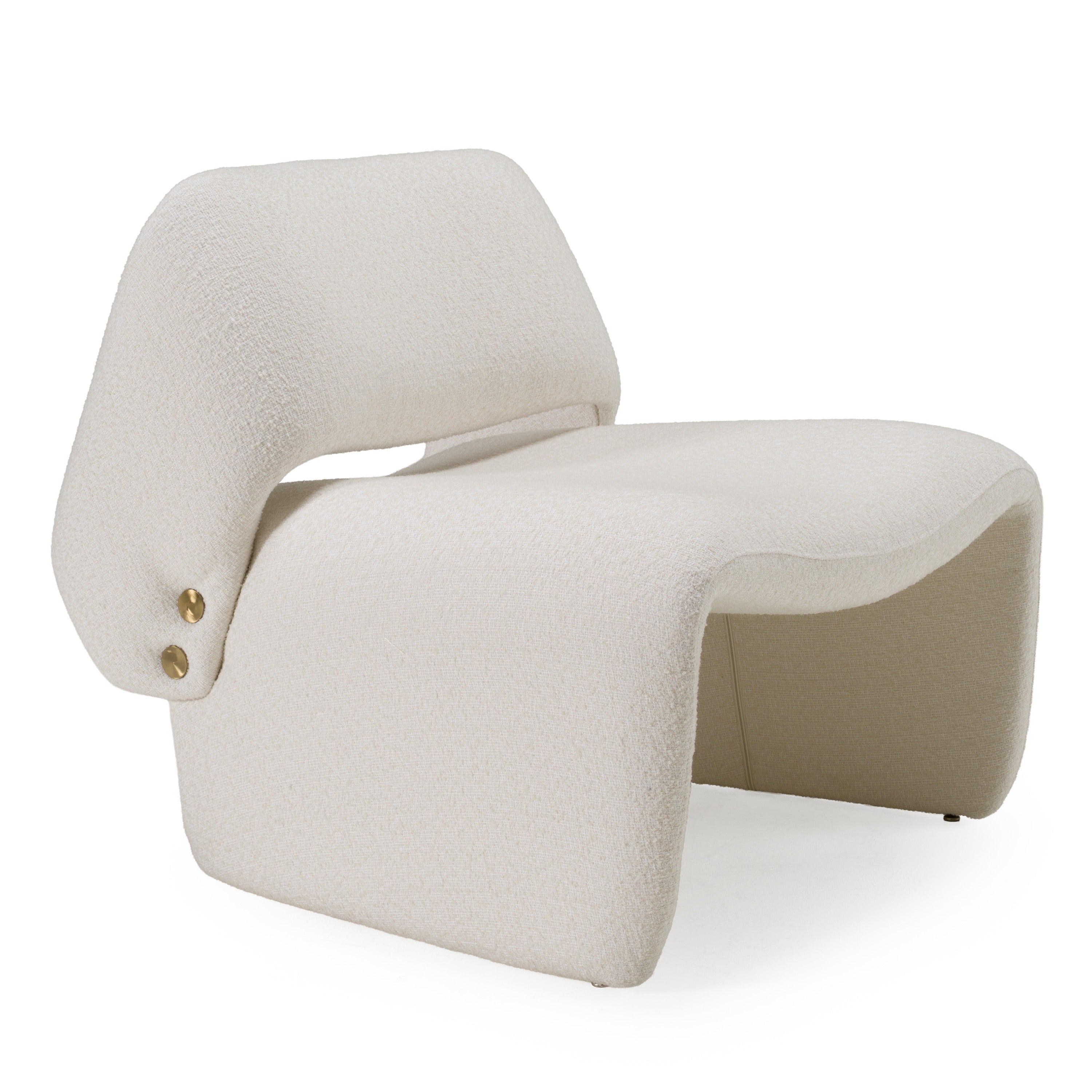 Modrest Tristan Modern Off White Fabric Accent Chair Model VGOD-ZW-21101-CH