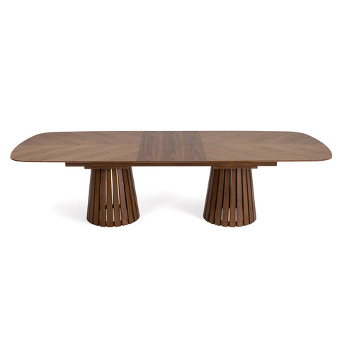 Modrest Truman Mid Century Modern Walnut Extendable Dining Table Model VGMA-MI-5346