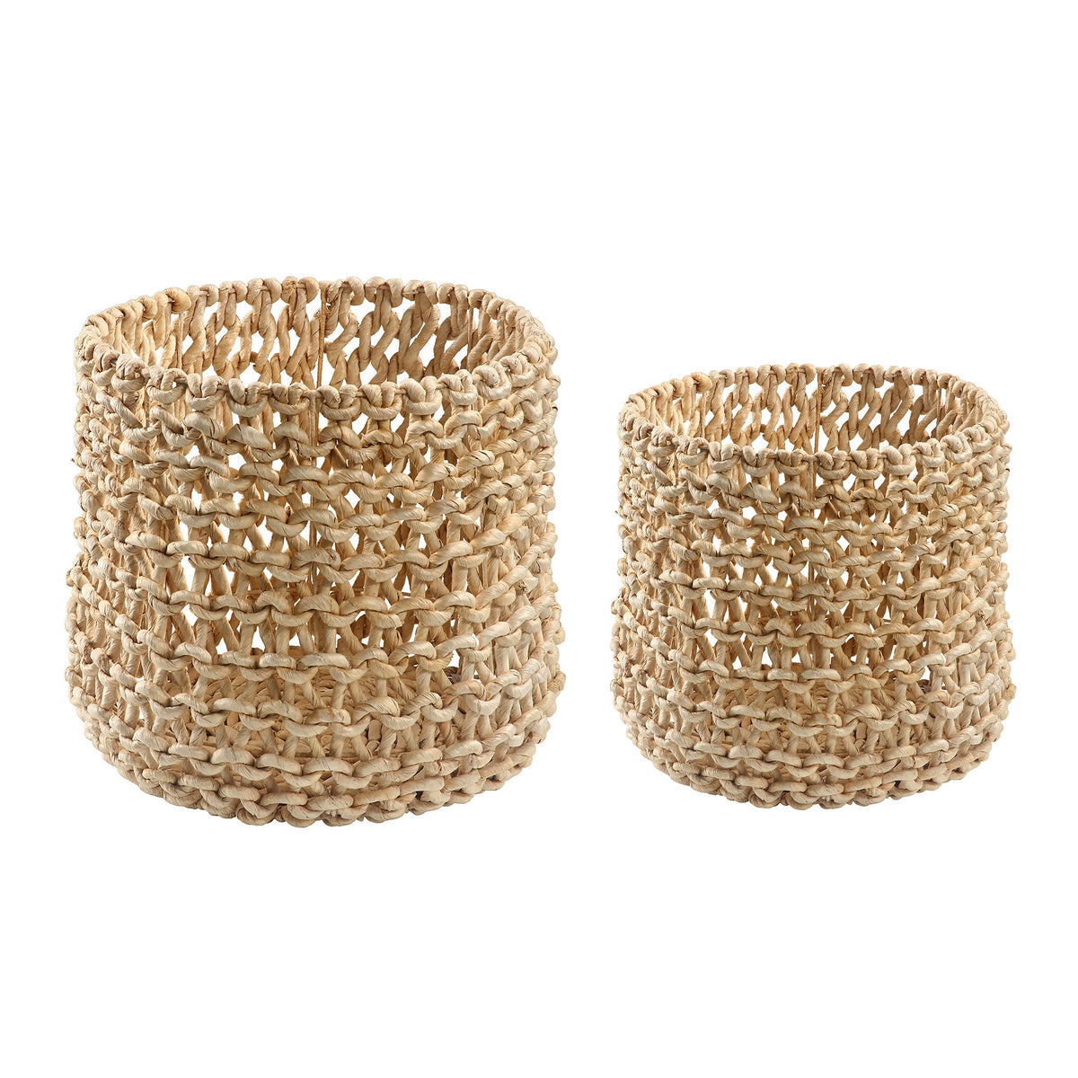 Bellus Natural Finish Basket Set Of 2