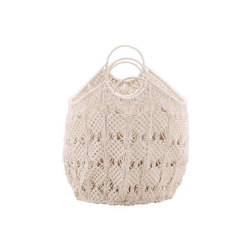 Arielle Natural White Finish Basket Set Of 2