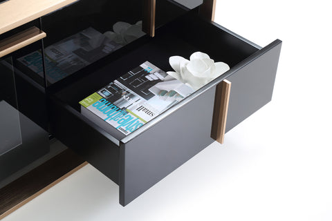 Nova Domus Cartier Modern Black & Rosegold Tv Stand Model VGVCTV-A002