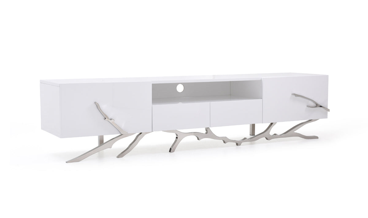 Modrest Legend 79" Wide Modern White Tv Stand Model VGVCTV8111