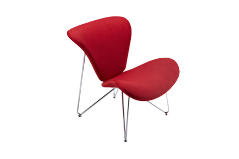 Modrest Decatur Mid Century Red Fabric Accent Chair Model VGOBTY105-RED