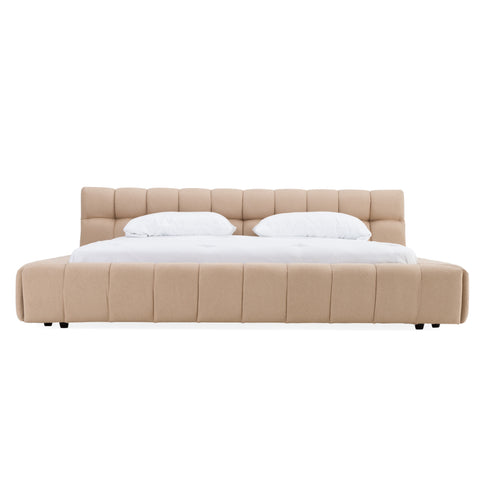 Divani Casa Tyree Modern Tufted Sand Fabric Bed Model VGOD-DY-22116-SAND