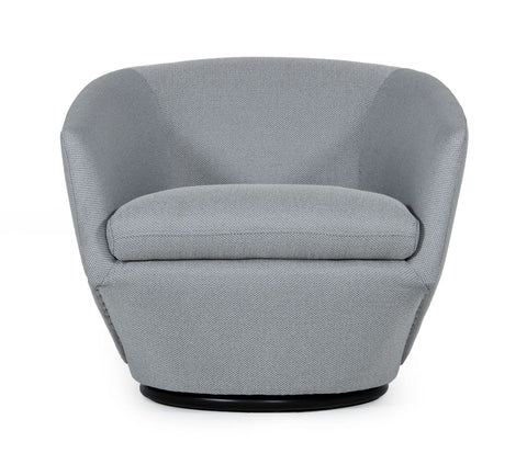Divani Casa Tyson Modern Grey Fabric Accent Chair Model VGKKKFA1032-GRY-3