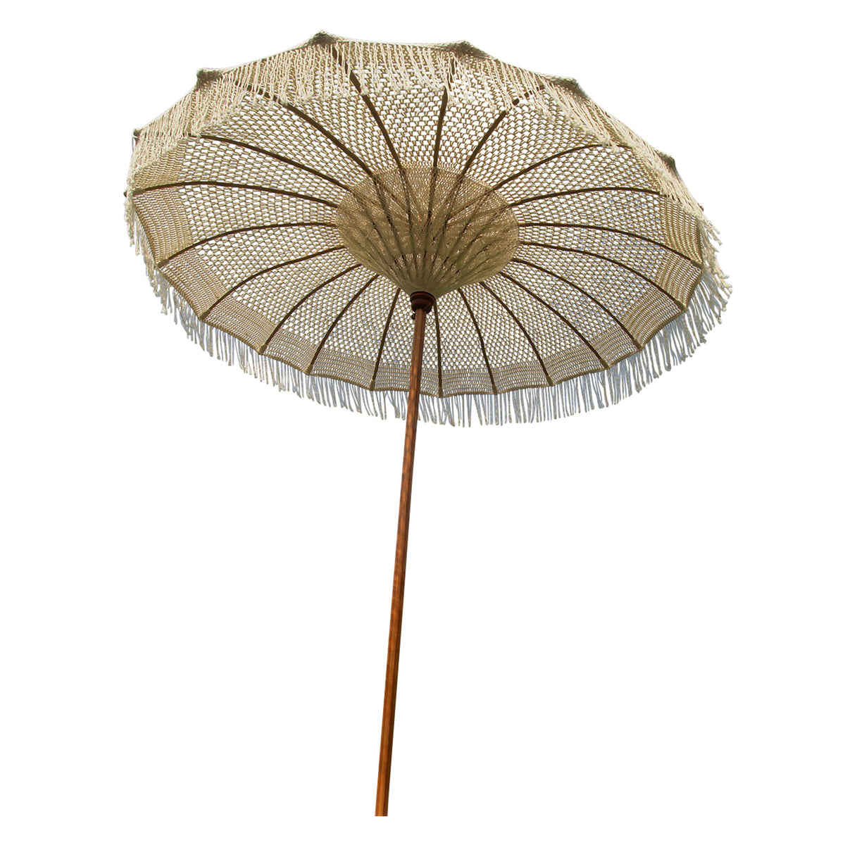 Macrame Natural Umbrella