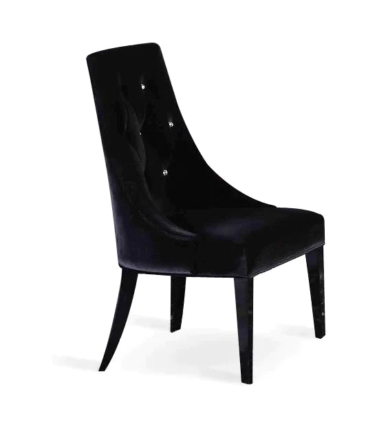 A&X Charlotte Black Velour Dining Chair (Set of 2) By VIG Furniture