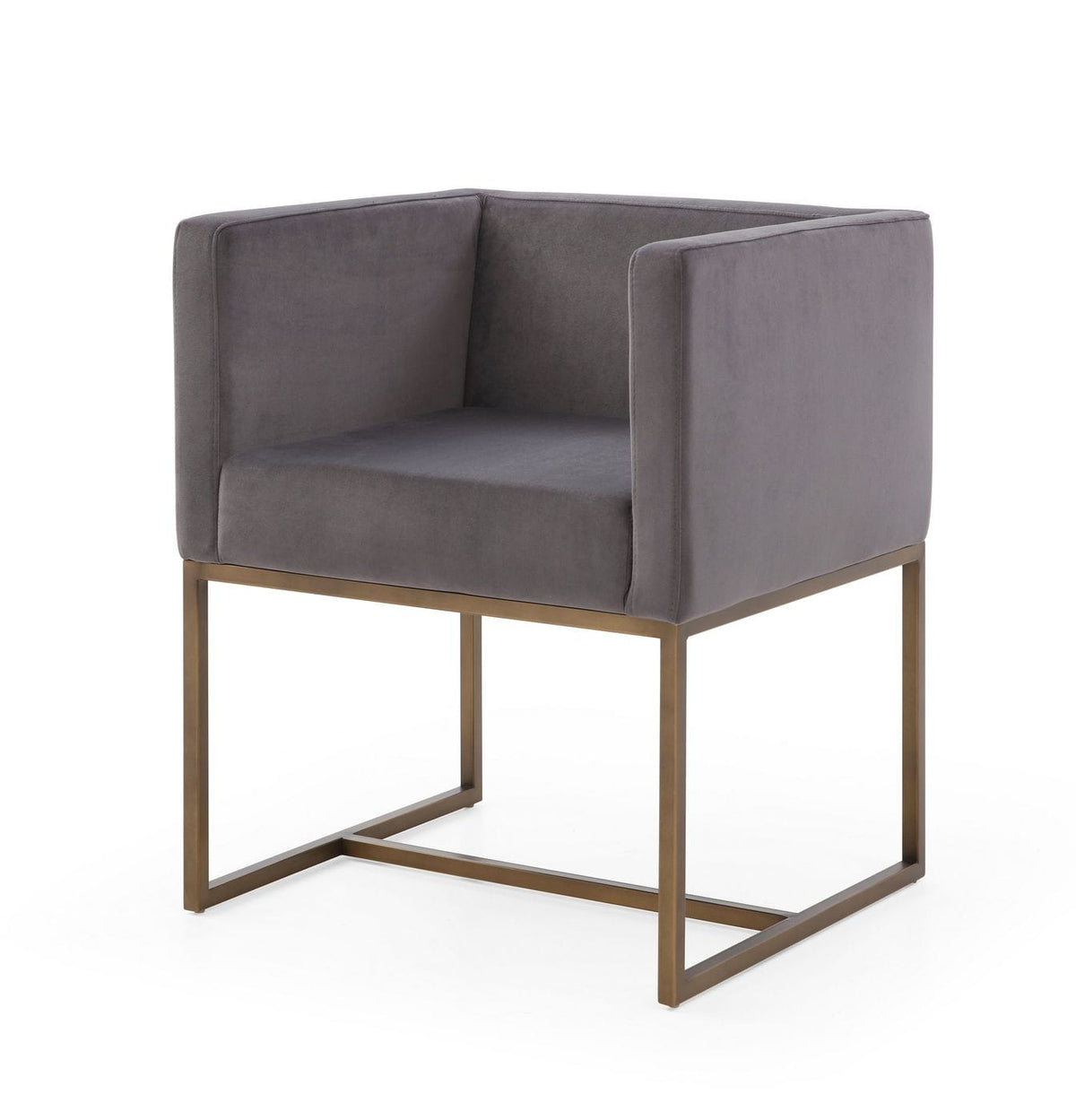 Modrest Marty Modern Dark Grey & Copper Antique Brass Dining Chair By VIG Furniture