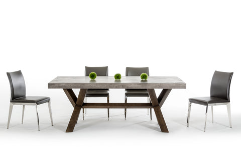 Modrest Urban Concrete Rectangular Dining Table Model VGDEU1501V
