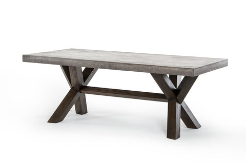 Modrest Urban Concrete Rectangular Dining Table Model VGDEU1501V