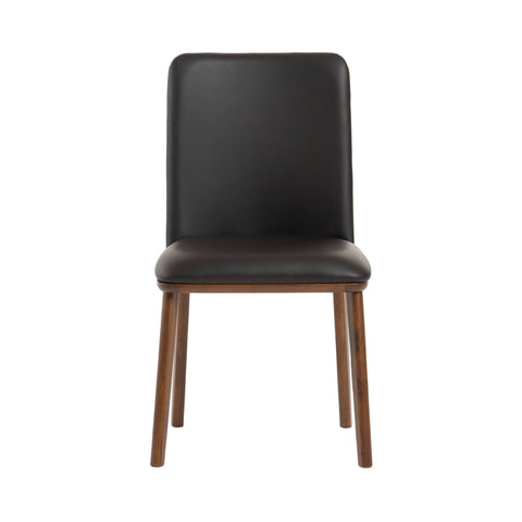 Modrest Utah Modern Walnut and Brown Eco Leather Dining Chair (Set of 2) By VIG Furniture