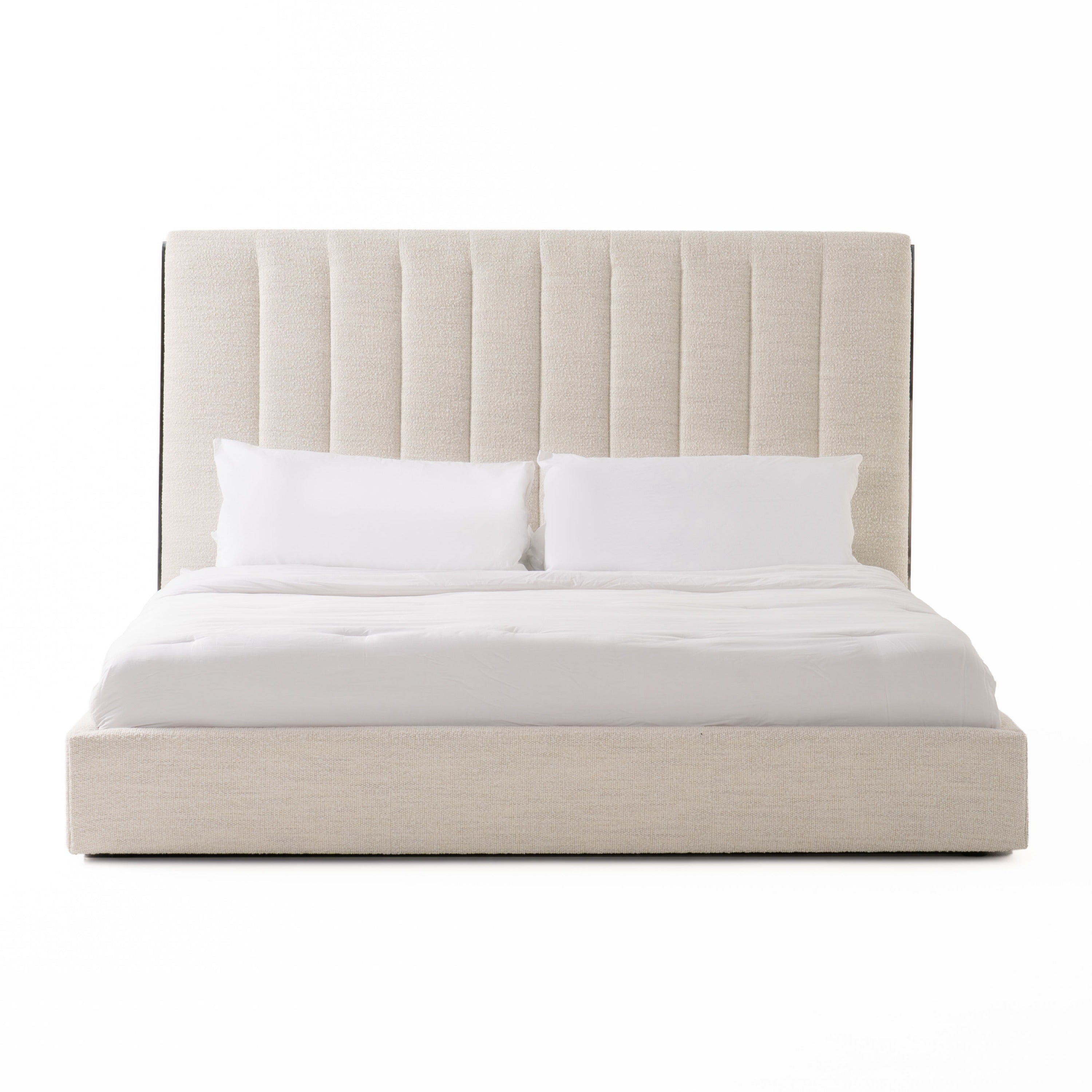 Modrest Valhalla Contemporary White Fabric Bed Model VGKK-KFB1008-WHT-BED-C
