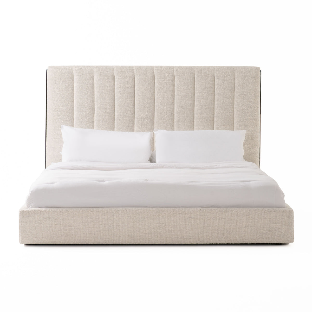 Modrest Valhalla Contemporary White Fabric Bed Model VGKK-KFB1008-WHT-BED-C