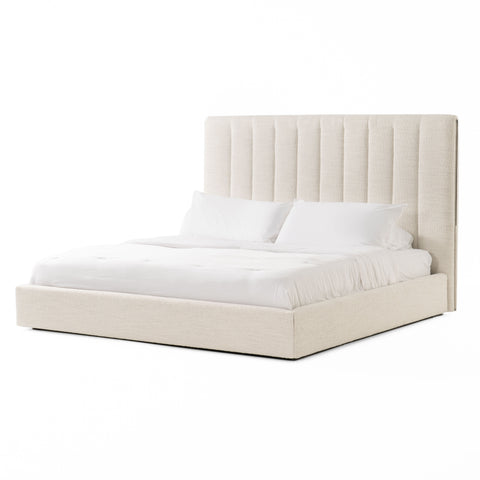 Modrest Valhalla Contemporary White Fabric Bed Model VGKK-KFB1008-WHT-BED-C