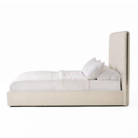 Modrest Valhalla Contemporary White Fabric Bed Model VGKK-KFB1008-WHT-BED-C