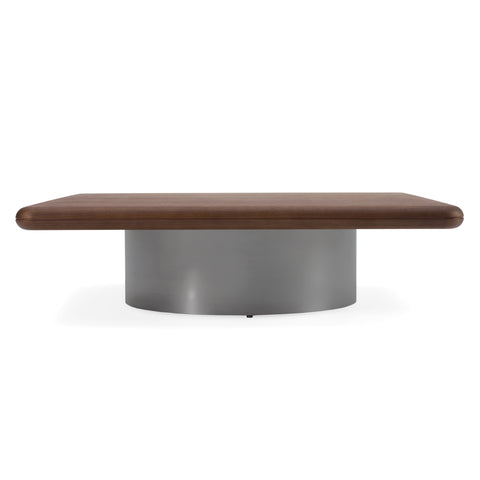 Modrest Valley Modern Walnut & Titanium Coffee Table Set Model VGIP-ST798AB