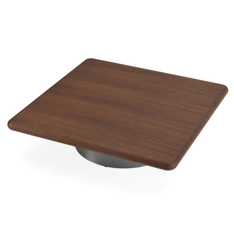 Modrest Valley Modern Walnut & Titanium Coffee Table Set Model VGIP-ST798AB