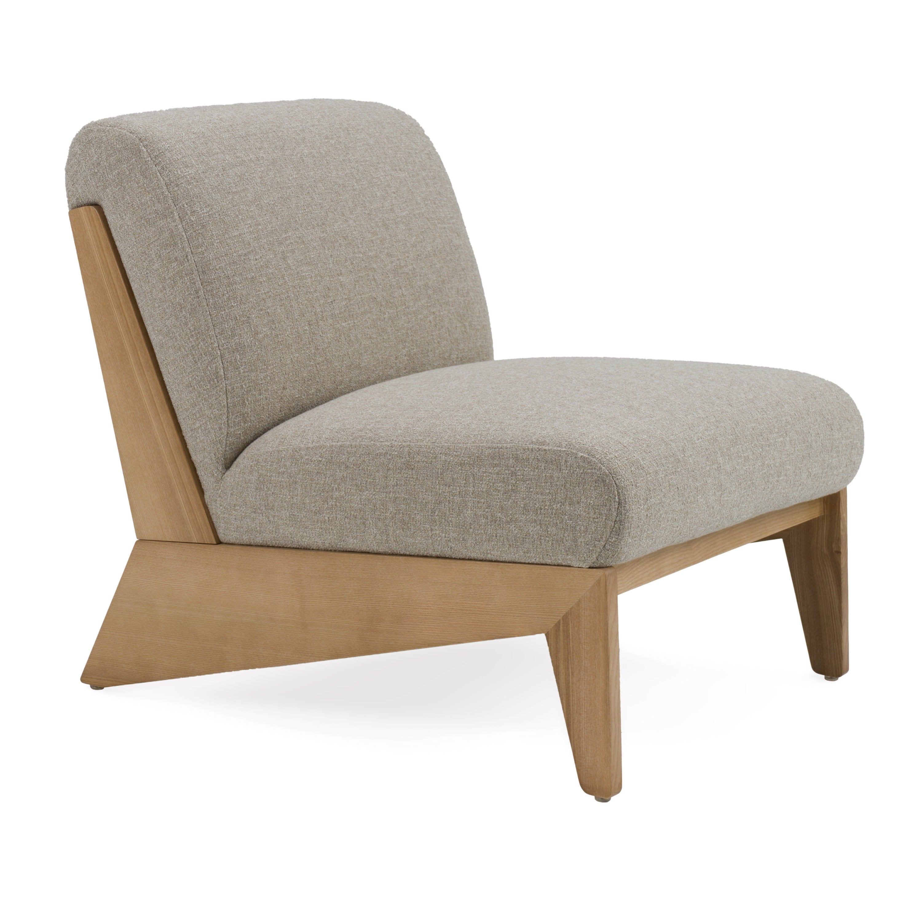 Divani Casa Vance Modern Sand Fabric & Wood Accent Chair Model VGKK-KF.A2387-SAND