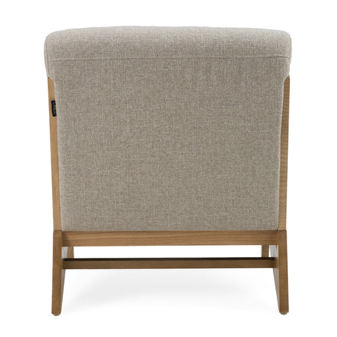 Divani Casa Vance Modern Sand Fabric & Wood Accent Chair Model VGKK-KF.A2387-SAND