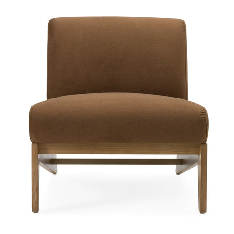 Divani Casa Vance Modern Brown Fabric & Wood Accent Chair Model VGKK-KF.A2387-BRN