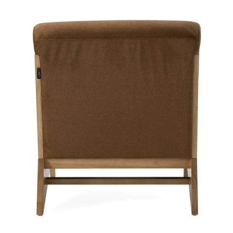 Divani Casa Vance Modern Brown Fabric & Wood Accent Chair Model VGKK-KF.A2387-BRN