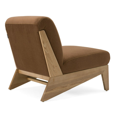 Divani Casa Vance Modern Brown Fabric & Wood Accent Chair Model VGKK-KF.A2387-BRN