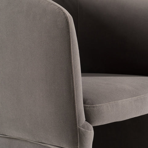 Modrest Vassar Modern Grey Velvet Dining Chair Model VGEU-MC-9707CH-A-G-DC