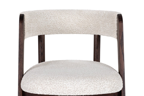 Modrest Vegas Modern Cream Fabric & Walnut Oak Dining Chair (Set Of 2) Model VGME-VEGAS-CRM-DC