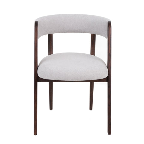 Modrest Vegas Modern Light Grey & Walnut Oak Dining Chair (Set Of 2) Model VGME-VEGAS-LTGRY-DC