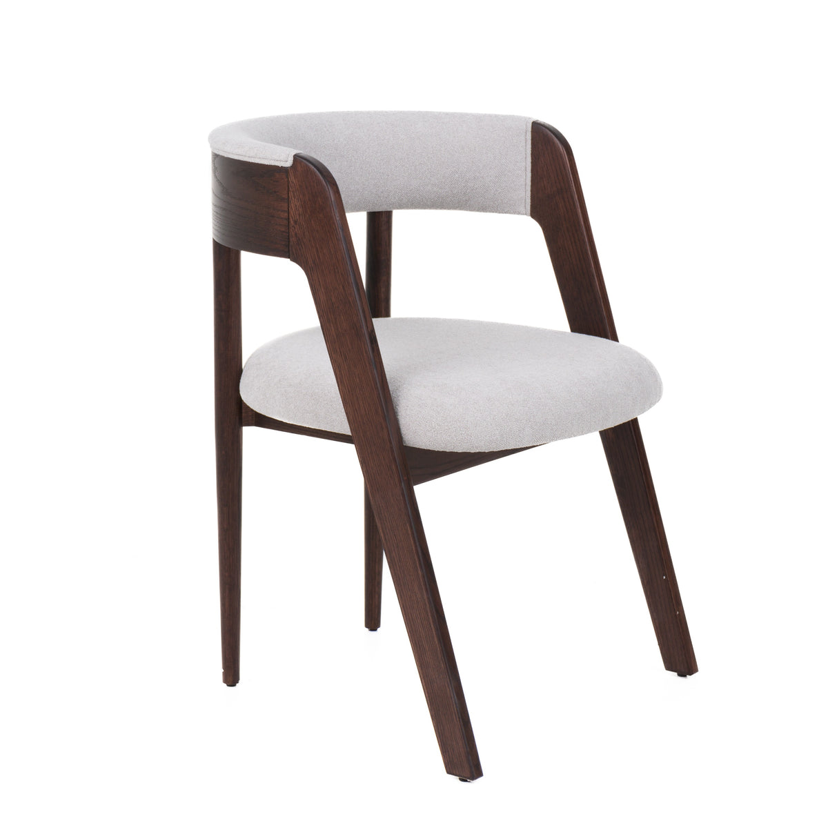 Modrest Vegas Modern Light Grey & Walnut Oak Dining Chair (Set Of 2) Model VGME-VEGAS-LTGRY-DC