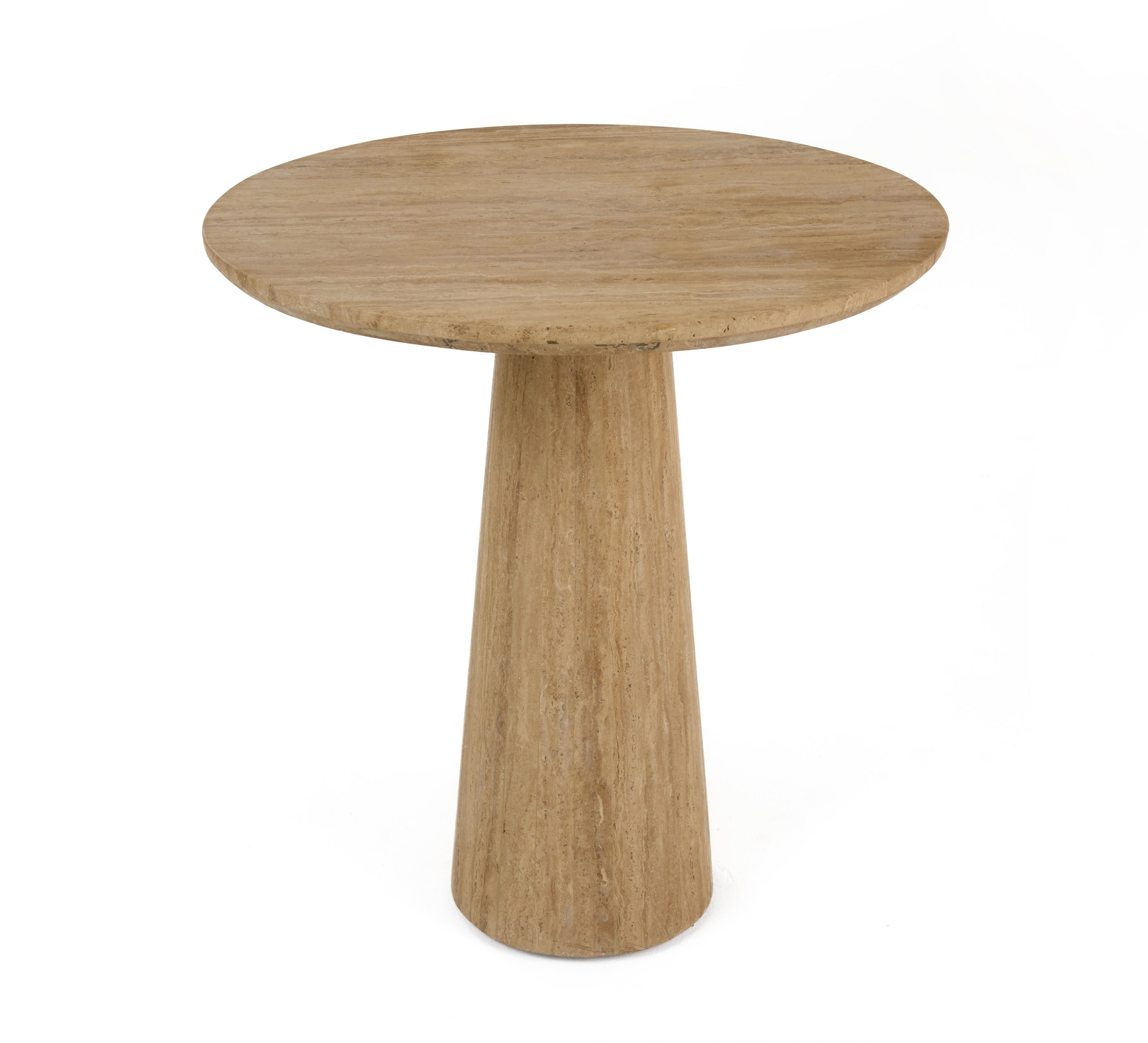 Modrest Velma Modern Travertine Marble Round Dinette Table Model VGBR-SBA-8542B-BE