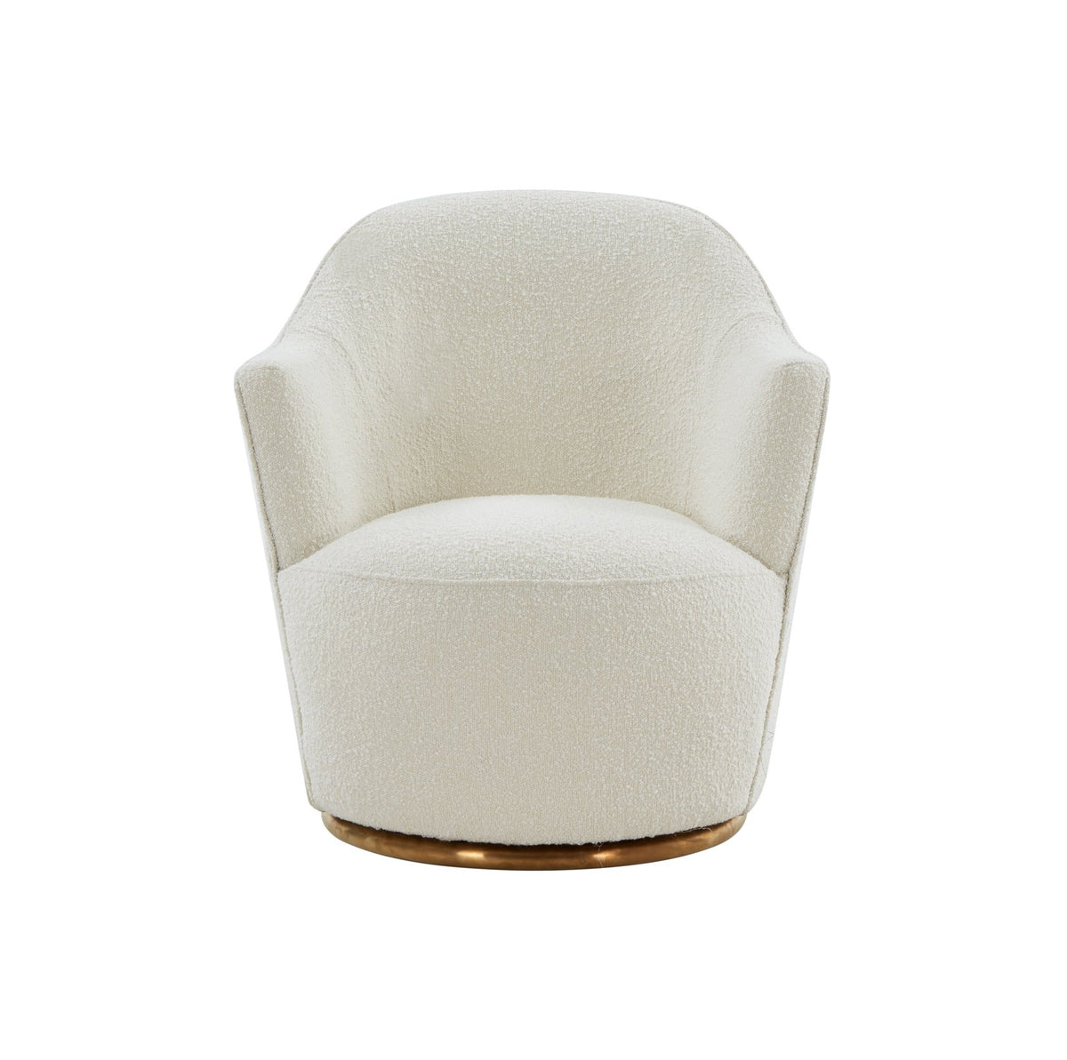 Modrest Vera Modern Sherpa Swivel Accent Chair Model VGRHAC-542-WHT-CH