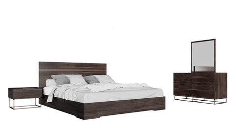 Nova Domus Benzon Italian Modern Dark Rovere Bed Model VGACBENZON-BED
